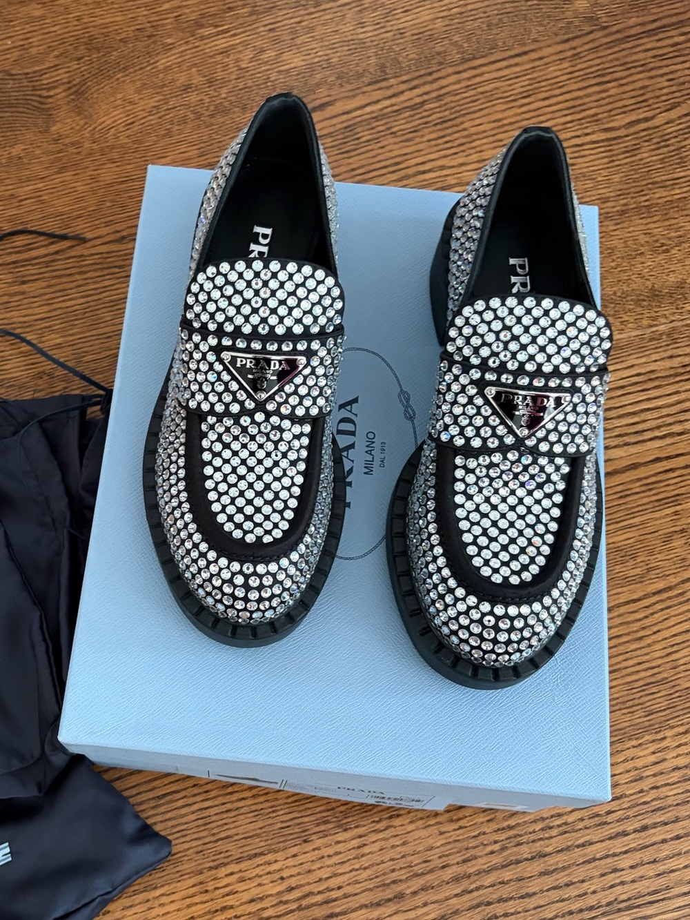 Prada - 36.5 Crystal Loafer